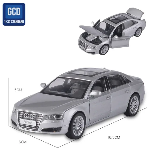 1/32 Audi A8 55 TFSI Diecast Toy Car Model - Image 3