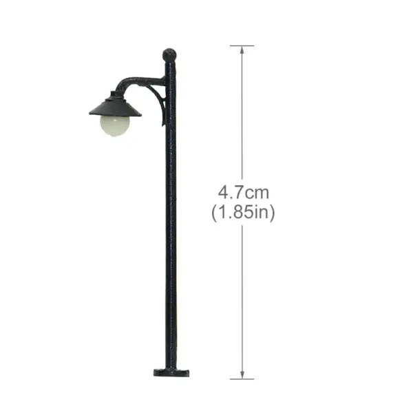 10pcs N Scale Warm White Lamp Posts - Image 6