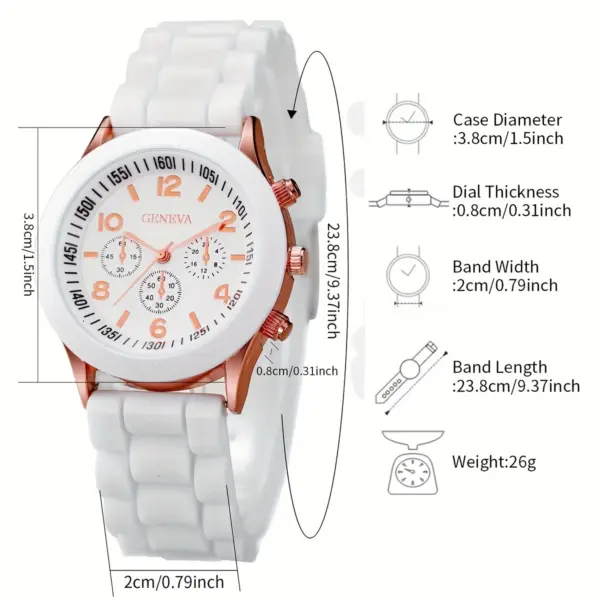 6PCS Women's Casual Jewelry Watch Set - Image 4