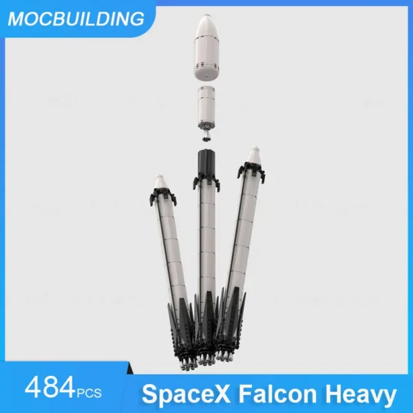 SpaceX Falcon Heavy Building Blocks Set 484PCS - Image 2