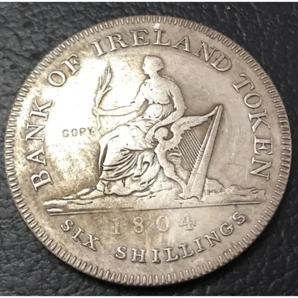 1804 Ireland 6 Shillings Silver Plated Token - Image 3