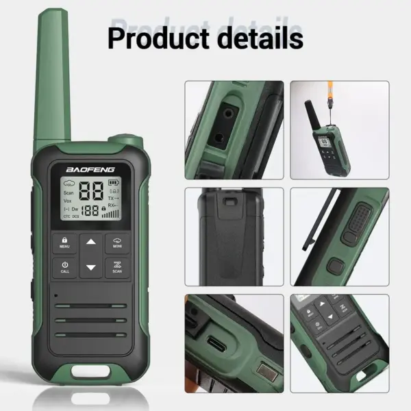 2pcs Baofeng F22 Long Range Walkie Talkies - Image 5