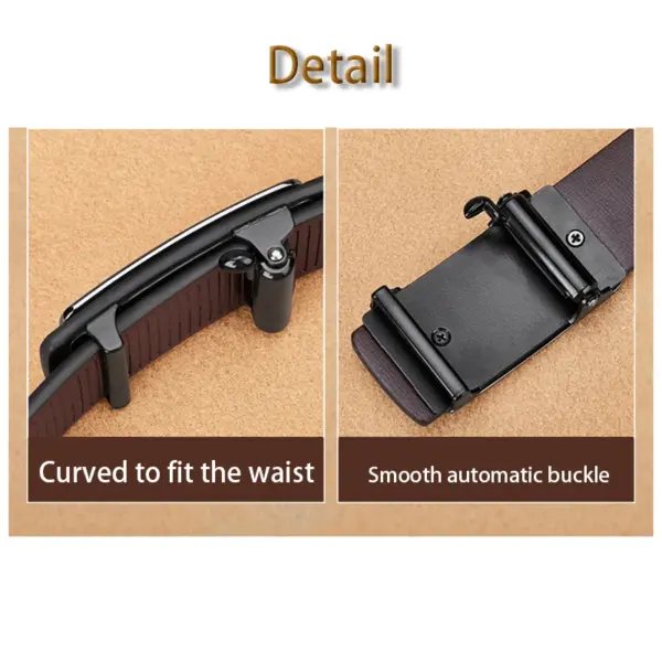 Men's Genuine Leather Automatic Buckle Belt - Image 5