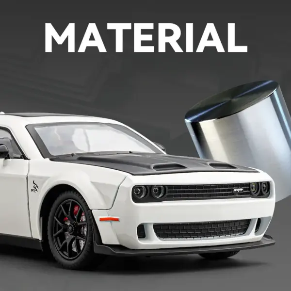 1:24 Dodge Challenger Hellcat Alloy Model Car - Image 3