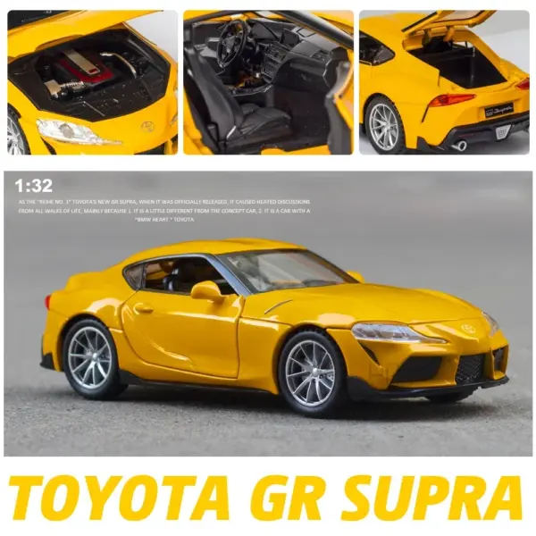 Toyota GR Supra Diecast Car Model with Lights - Image 4