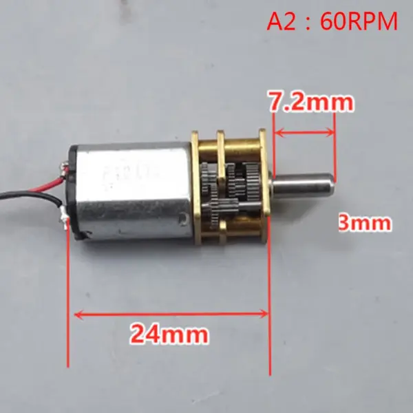 DC Gear Motor with Metal Gearbox Options - Image 8