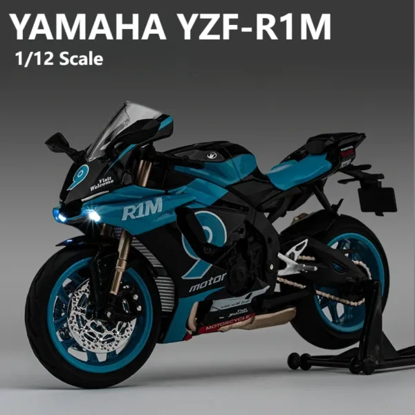 1:12 Yamaha YZF-R1M Diecast Motorcycle Model