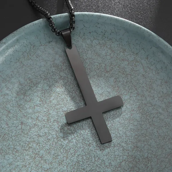 Punk Red Cross Templar Pendant Necklace - Image 19