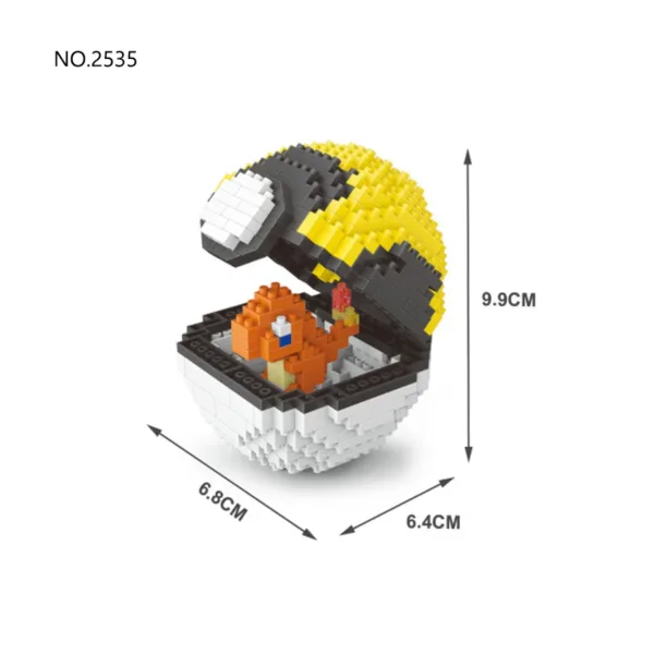 Micro Building Blocks Pikachu Pokeball Set - Image 10