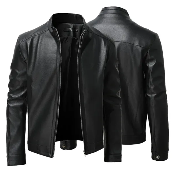 Men's Casual PU Leather Jacket S-5XL - Image 7