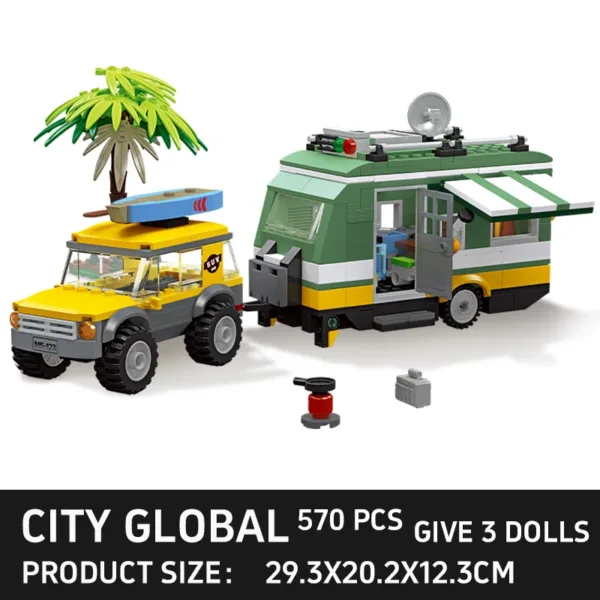 Kids Toy Car RV Building Blocks Set - Image 3