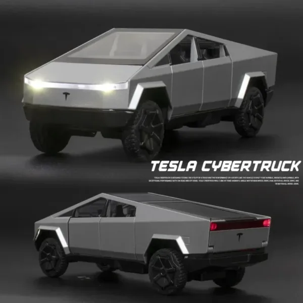 1:32 Tesla Cybertruck Diecast Toy Car Model - Image 3