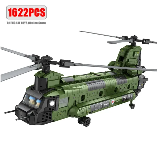 Chinook Helicopter Building Blocks Set 1622 Pieces