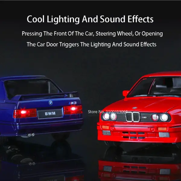 1:24 Alloy M3 Car Model with Light & Sound - Image 5