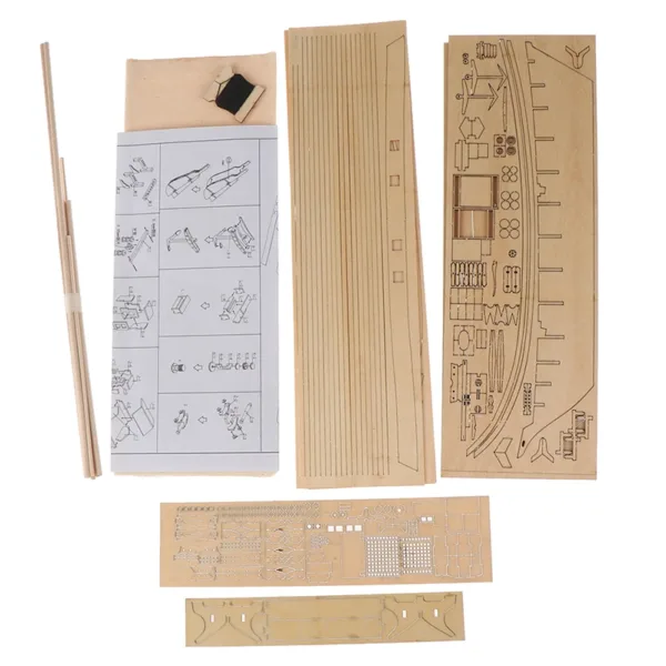 DIY Wooden Sailing Ship Model Kit 1:130 - Image 5