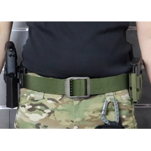 Tactical Canvas Belt with Adjustable Buckle - Image 3