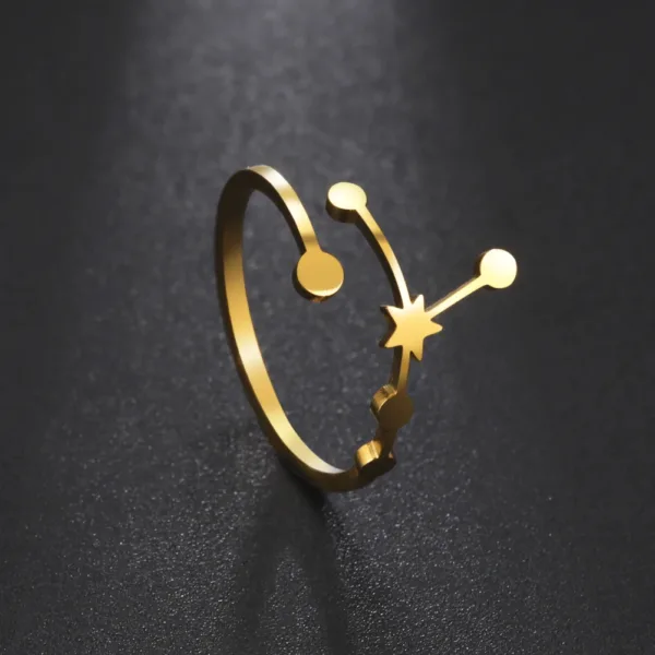 Zodiac Constellation Rings Set for Women