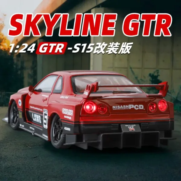 1:24 Nissan GTR R34 Skyline Alloy Model Car - Image 2