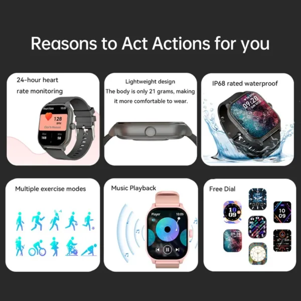 SKMEI 2.1 Inch Voice Calling Smart Watch - Image 3