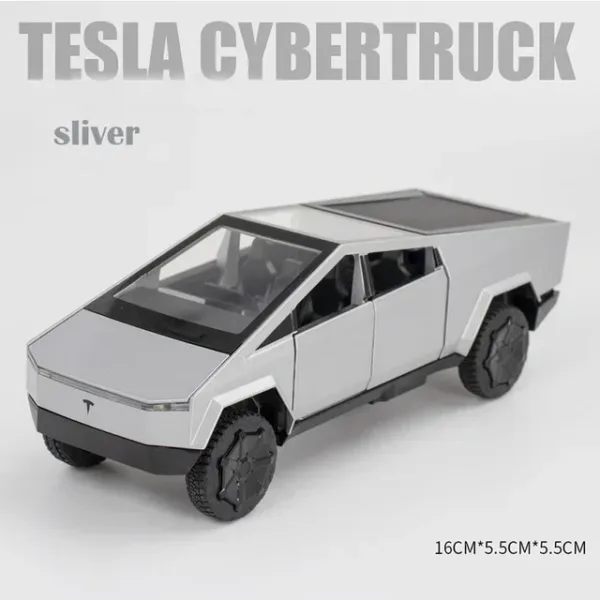 1:32 Diecast Tesla Cybertruck Alloy Model - Image 9