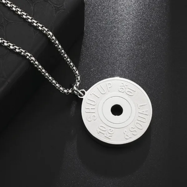 Fashion Barbell Dumbbell Pendant Necklace - Image 36