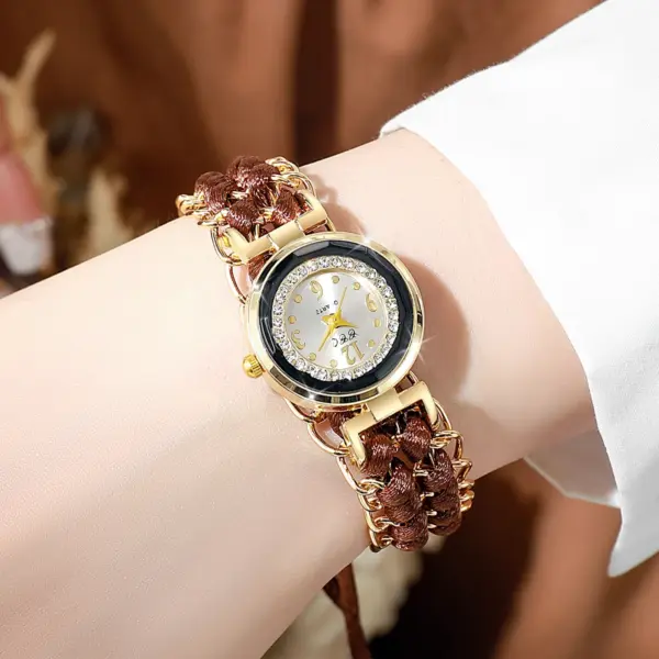 Women's Rhinestone Quartz Bracelet Watch - Image 11