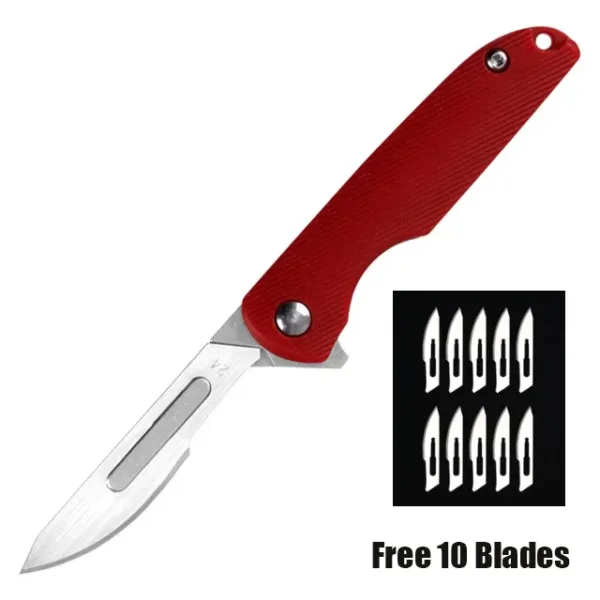 Mini Folding Knife with 10 Replaceable Blades - Image 7