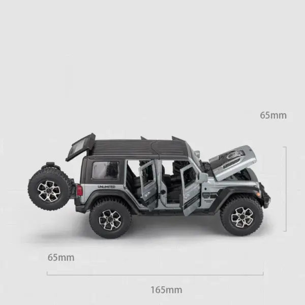 1:32 Alloy Jeep Wrangler Sahara Model Car - Image 3