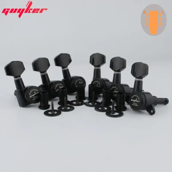 GUYKER Black Locking Guitar Tuners Set - Image 2