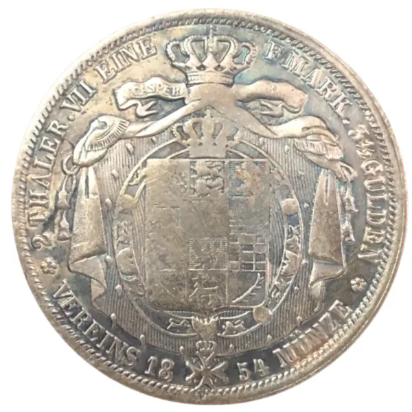 1854 German States 2 Thaler Replica Coin