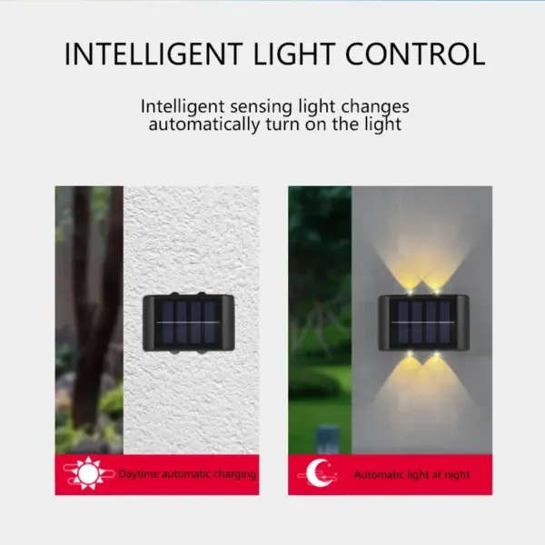 4LED Solar Waterproof Wall Light for Garden - Image 5