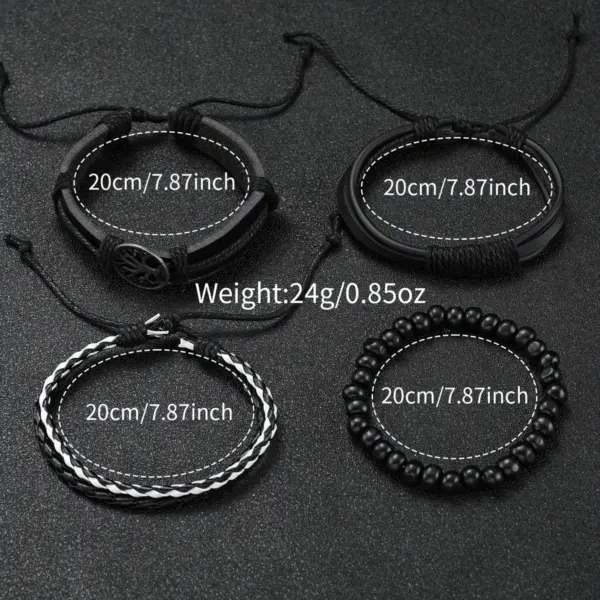 5PCS Men's Quartz Watch and Bracelet Set - Image 5