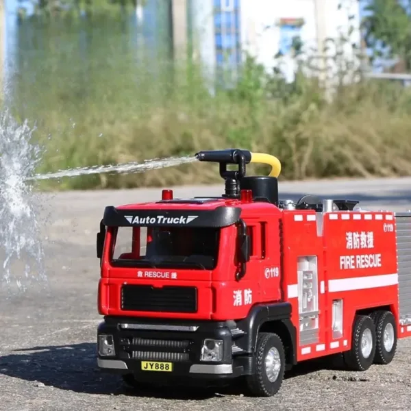 1:50 Scale Fire Engine Diecast Model Toy - Image 6