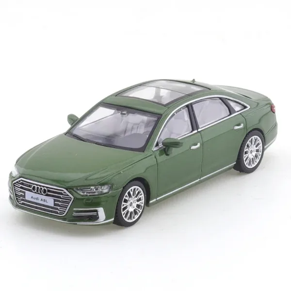 1/64 Audi A8L 2021 Green Diecast Model Car - Image 2