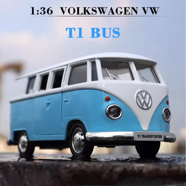 1:36 Volkswagen VW T1 Bus Diecast Toy Model - Image 2