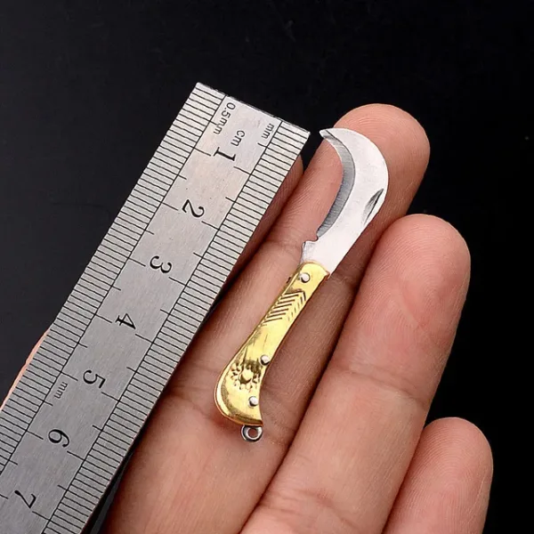 Mini Brass Folding Knife Portable EDC Tool - Image 23