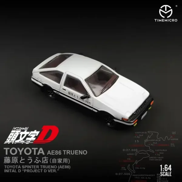 TIME MICRO 1/64 Scale Toyota AE86 Diecast Model - Image 2