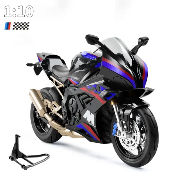 1:10 BMW S1000RR Kawasaki H2R Diecast Motorcycle - Image 6