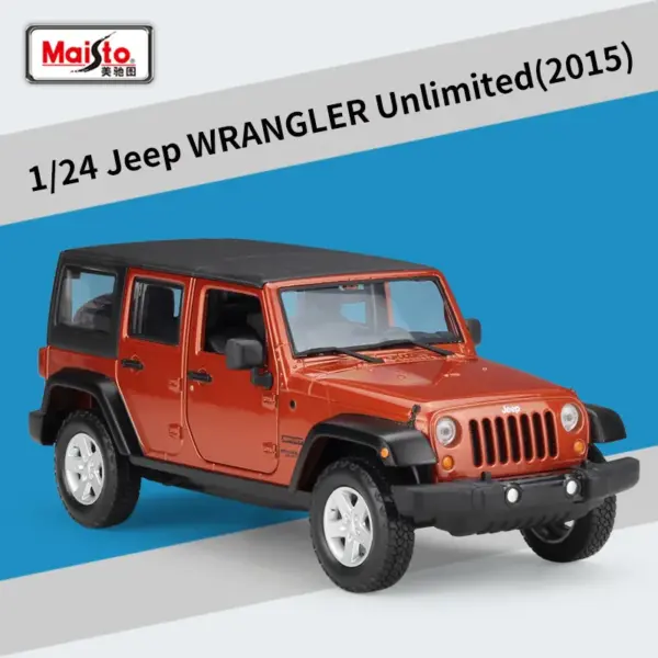 Maisto 1:24 Jeep Wrangler Diecast Model Car - Image 7