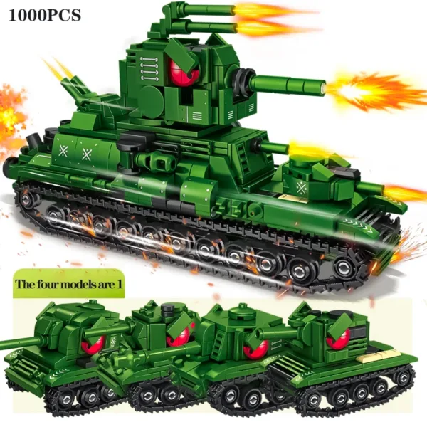 Military Tank Building Block Toy Set - Image 2