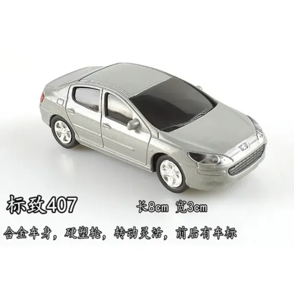 1:64 Diecast Peugeot 407 Alloy Car Model - Image 5