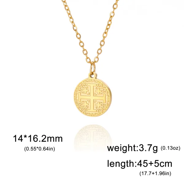 Jerusalem Cross Pendant Necklace for Women - Image 7