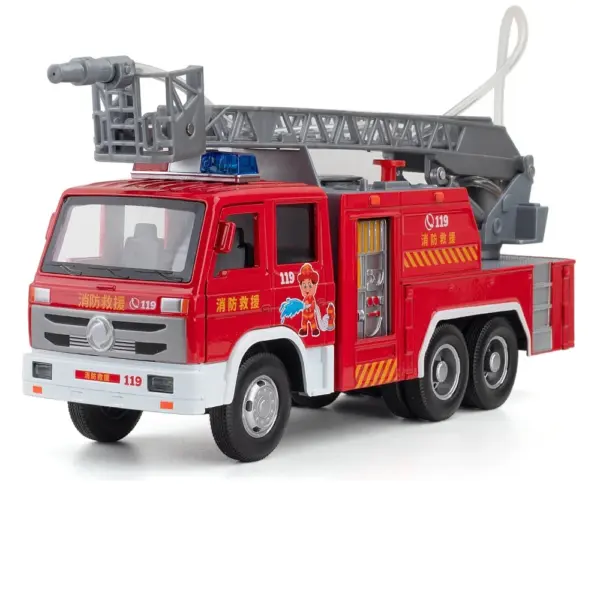 1:32 Diecast Fire Engine Toy with Sound - Image 7