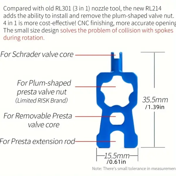 Multifunctional Blue Nozzle Tool for Bicycle - Image 3