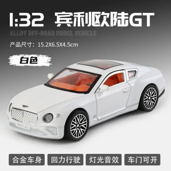 1:32 Bentley Continental GT Diecast Model Car - Image 5