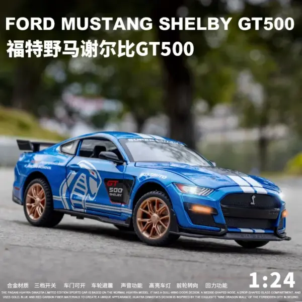 1:24 Ford Mustang Shelby GT500 Diecast Model - Image 2