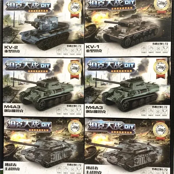 1/72 Scale Plastic Tank Model Set 30 Pieces - Image 3