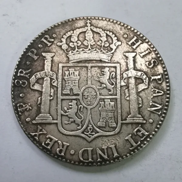 Bolivia 8 Reales Silver Plated Coin Copy - Image 2