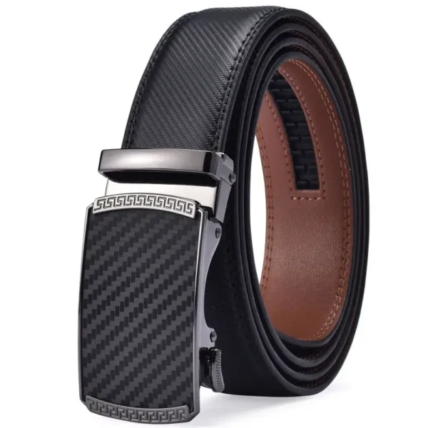 Men's Adjustable Ratchet Dress Belt in Black - Image 7