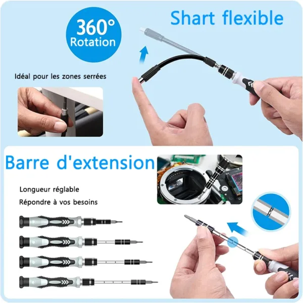 132-in-1 Magnetic Precision Screwdriver Set - Image 5